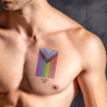 Mr B - Mister B Tatouage éphémère PRIDE FLAG 10 x 10cm